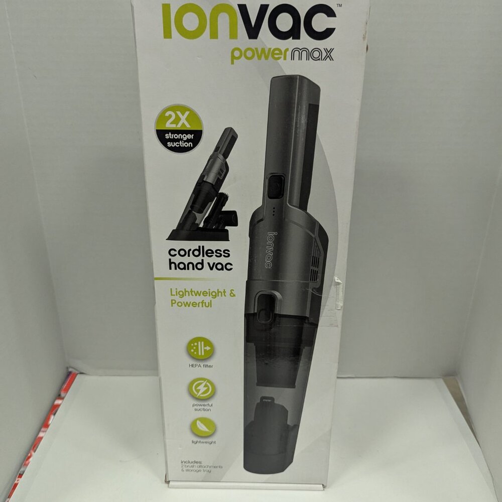 IonVac PowerMax 5V Cordless Handheld Vacuum with USB Charging